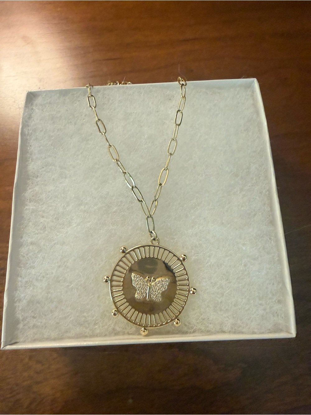 New in box-Jennifer MillerGold Butterfly Pendant Necklace